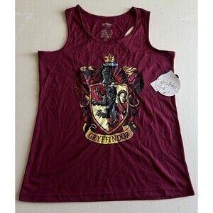 NWT Harry Potter Women's Hogwarts House Crest Racerback Tank Pajama Top